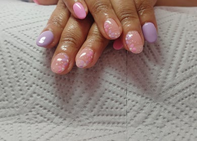 Elegant pastel nail art at K.A Beauty in Cape Town, Western Cape, ZA.