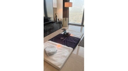 منطقة استرخاء في رلاكسيا سبا بالرياض، الرياض، المملكة العربية السعودية.