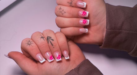 Elegant nail art featuring pink designs at ClawsByCasey, Gateshead, England, GB.