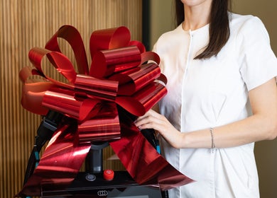 Aesthetic gift-wrapped device at Sakurami London, enhancing beauty experiences in London, England, GB.