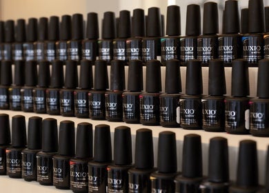 Rows of nail polish bottles on display at Sakurami London, London, England, GB.