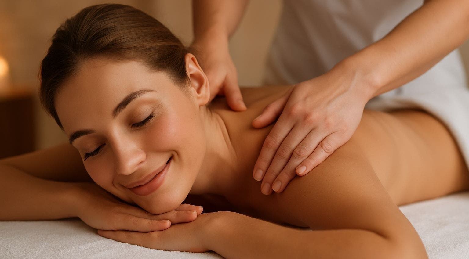 Relaxing massage at Benji, Brossard, Québec, CA, showcasing a serene spa experience.
