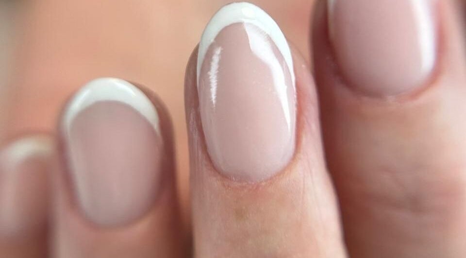 French manicure close-up at Sylwia Nails & Beauty, Cork, County Cork, IE.