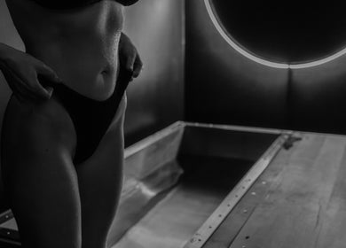 Relaxing flotation therapy at Bioshack, British Columbia, CA in a serene wellness setting.