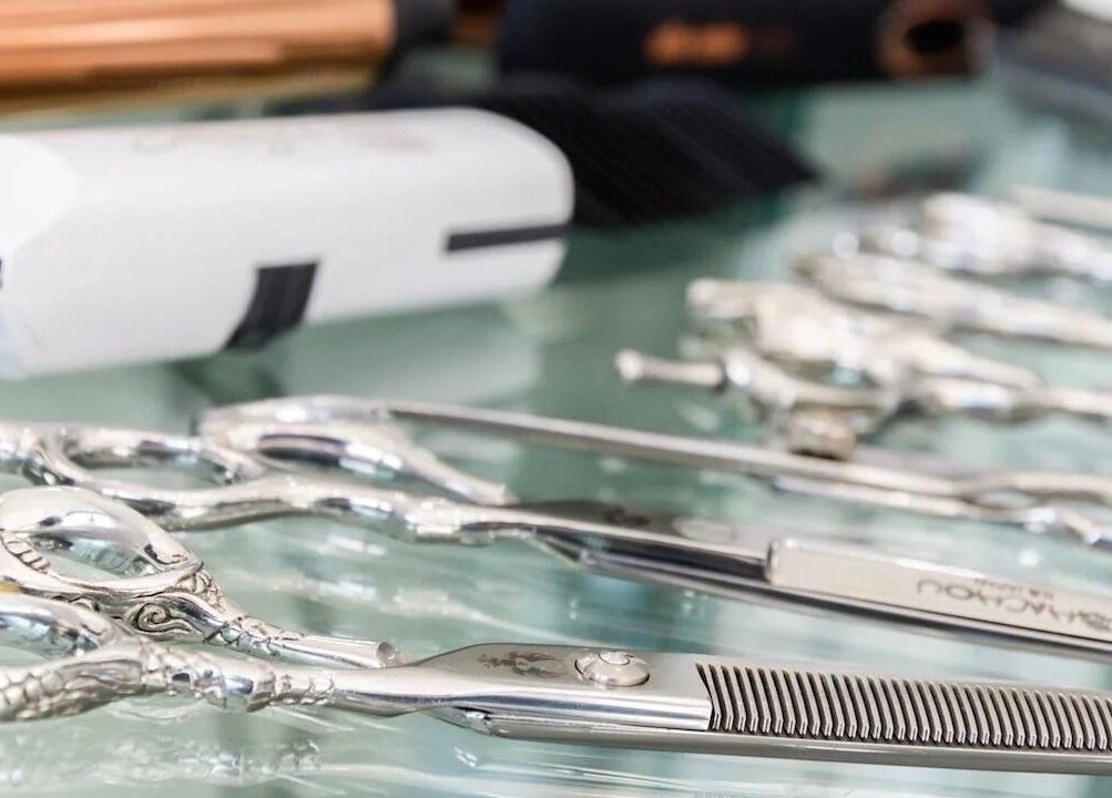 Professional hair tools at Studio N, West Wickham, England, GB, showcasing artistry and precision.