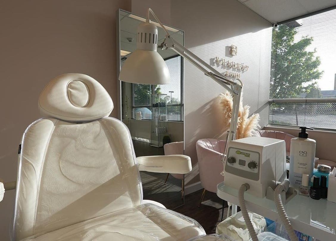 Tranquil beauty treatment chair at Kvadrat Room, Des Plaines, Illinois, US offers comfort and relaxation.