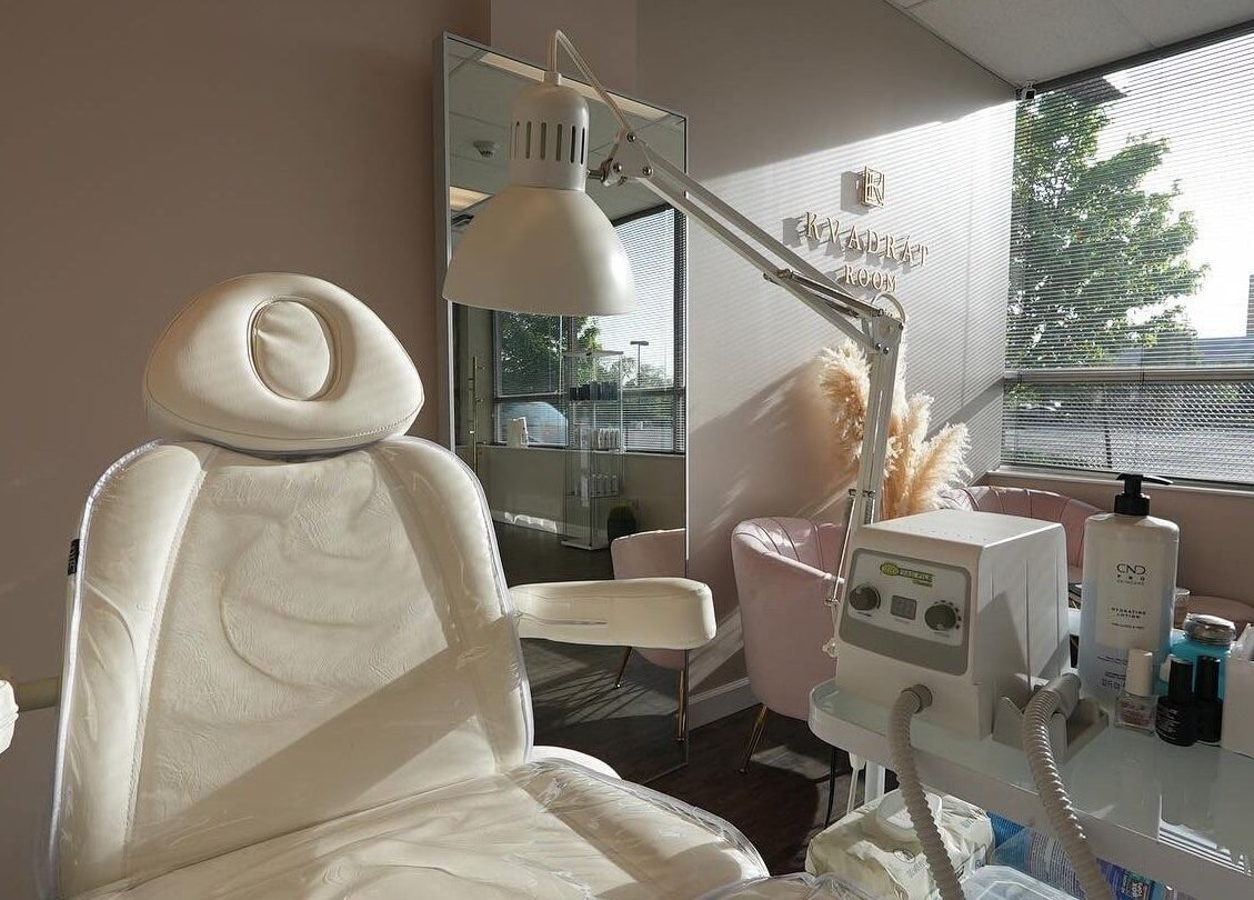 Tranquil beauty treatment chair at Kvadrat Room, Des Plaines, Illinois, US offers comfort and relaxation.