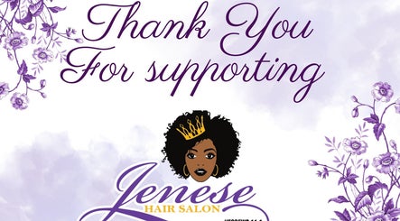 Thank you message with floral design at Jenesehairsalon, Curepe, Tunapuna/Piarco Regional Corporation, TT.