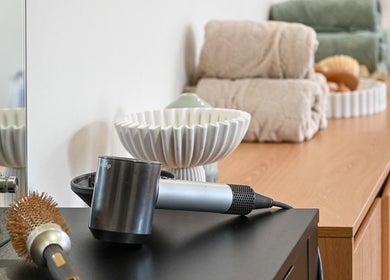 Elegant hair styling tools at The Dtox Room, Melbourne, Victoria, AU for a relaxing beauty experience.