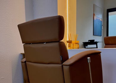 Elegant salon chair in Hairkunst Hijabis Luxe, Bandar Baru Bangi, Selangor, MY.