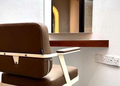 Elegant salon chair at Hairkunst Hijabis Luxe, Bandar Baru Bangi, Selangor, MY offering comfort and style.