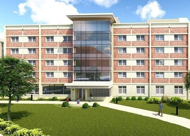 Front view of Studio DK: State College, showcasing modern architecture in State College, Pennsylvania, US.