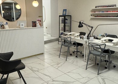 Cozy interior of Nails By Sophie, a chic nail salon in Liverpool, England, GB.