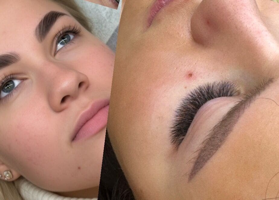 Close-up of expertly styled brows and lashes at Lash & Brows Tallinn, Tallinn, Harju maakond, EE.