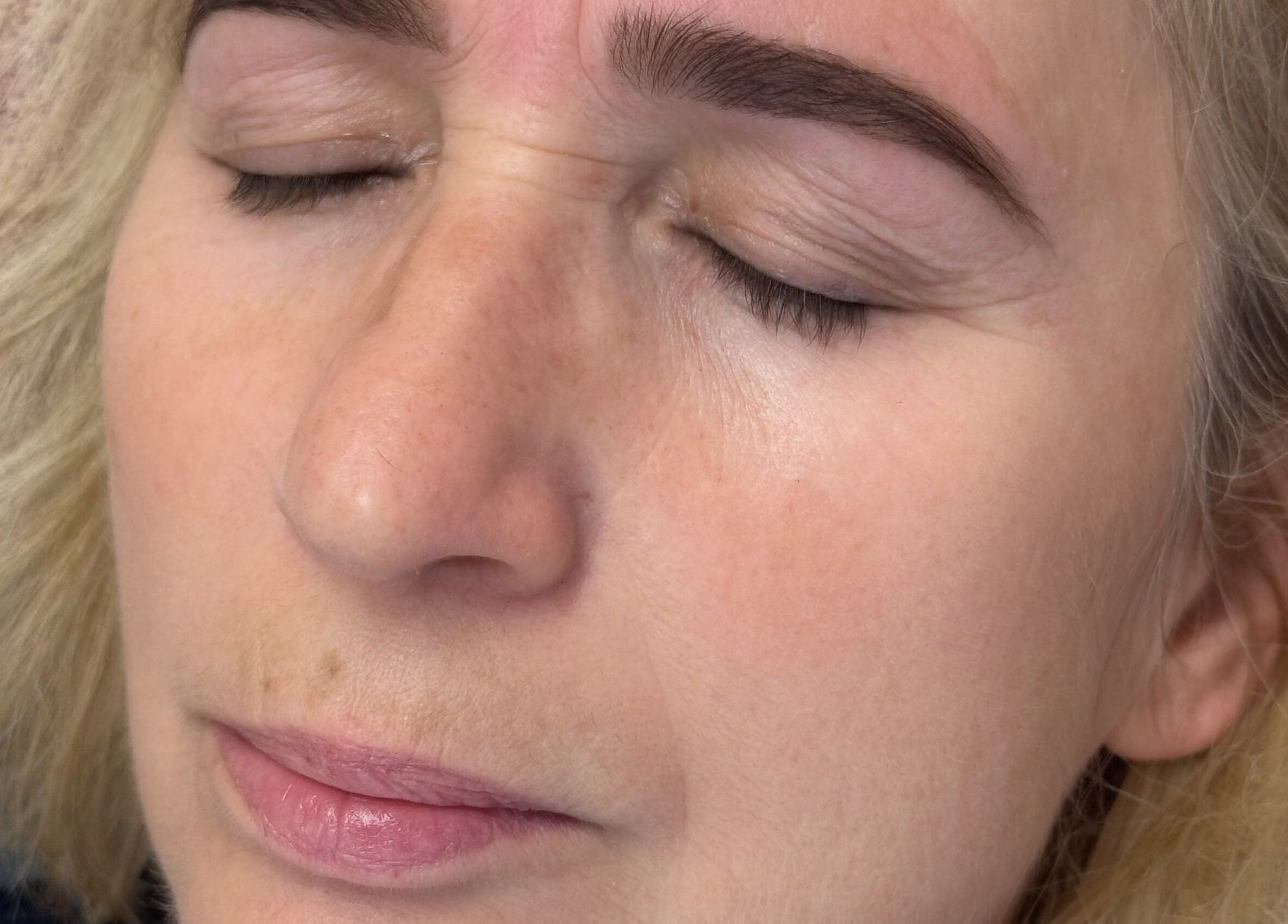 Close-up of perfectly styled eyebrows at Lash & Brows Tallinn, located in Tallinn, Harju maakond, EE.