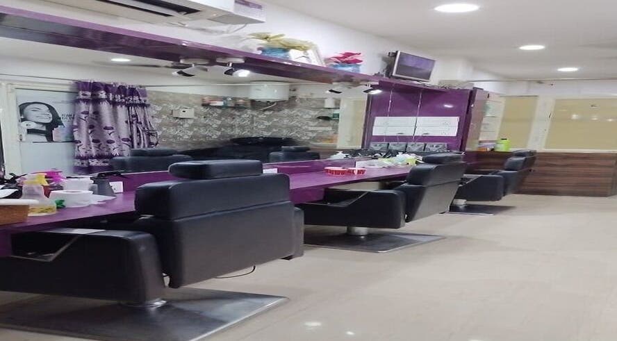 AHORA LUX salon interior featuring modern chairs and decor in Ludhiana, Punjab, IN.
