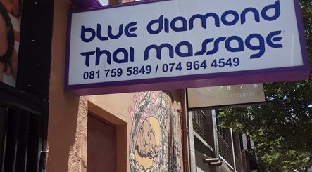 Blue Diamond Thai Massage sign in Cape Town, Western Cape, ZA, offering serene massage services.