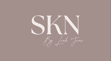 Stylish logo of Skn By Leah Jean in Barrhead, Scotland, GB, on a chic beige background.