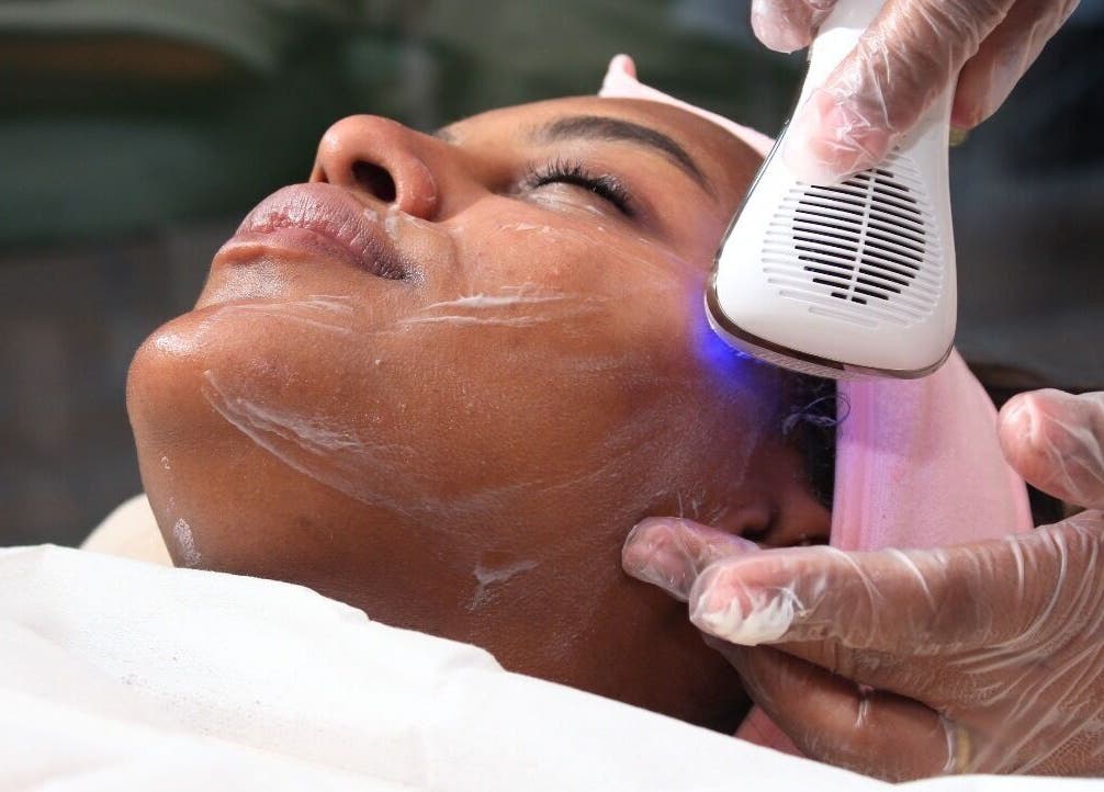Facial treatment at ORA10 SPA - Home Service in Riyadh, Riyadh Province, SA, showcasing advanced skincare method.