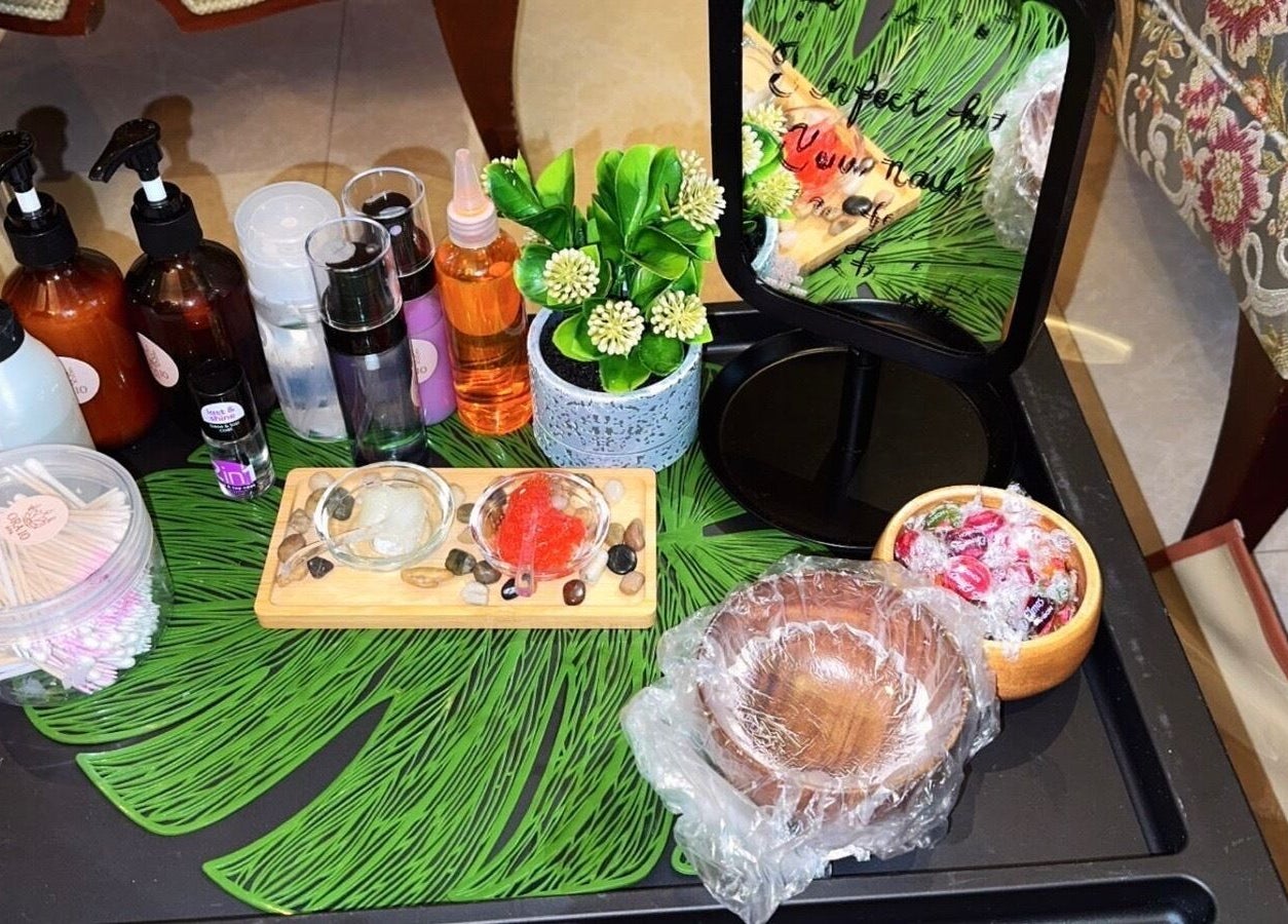 ORA10 SPA - Home Service spa essentials on display, Riyadh, Riyadh Province, SA.