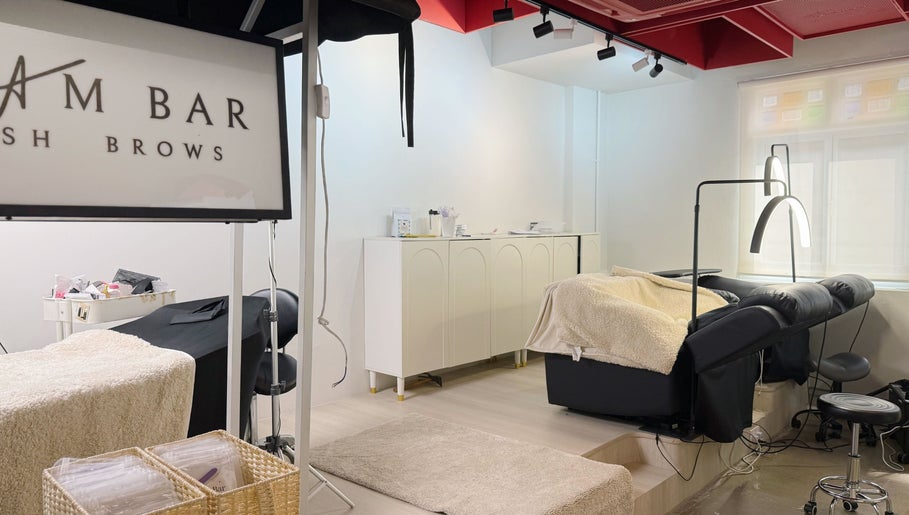 Modern treatment room at The Glam Bar - Liang Seah, Singapore, Singapore, SG, featuring sleek furnishings.