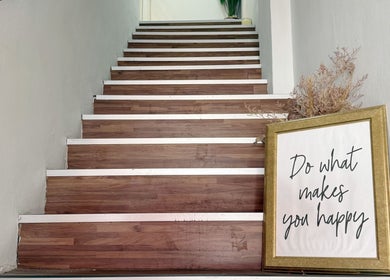 Elegant staircase with motivational sign at The Glam Bar - Liang Seah, Singapore, Singapore, SG.