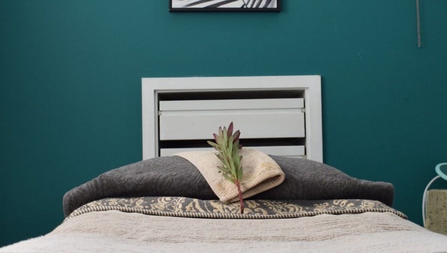 Relaxing treatment bed at Empire Nails and Beauty Studio, Sandton, Gauteng, ZA, with elegant decor.