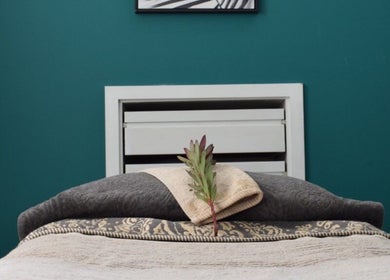 Relaxing treatment bed at Empire Nails and Beauty Studio, Sandton, Gauteng, ZA, with elegant decor.