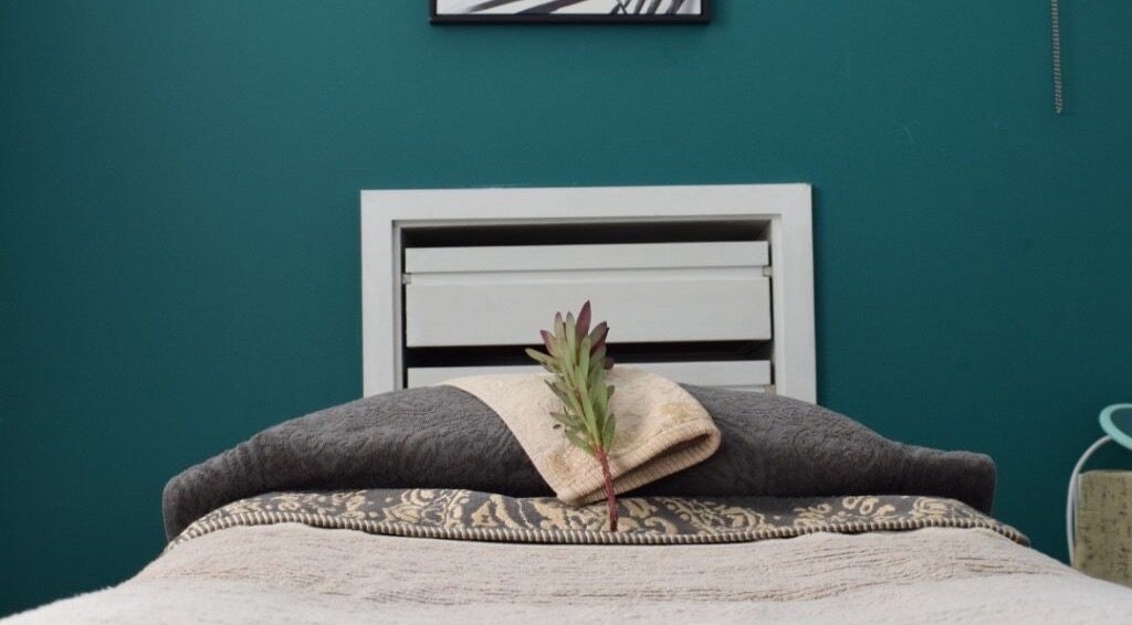 Relaxing treatment bed at Empire Nails and Beauty Studio, Sandton, Gauteng, ZA, with elegant decor.