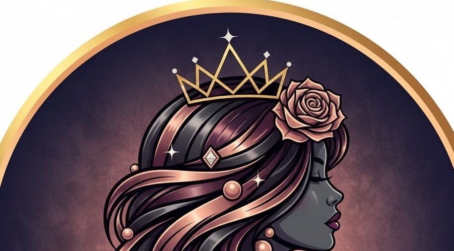 Elegant illustration of a woman with a crown at Nicole Rose Luxe, Duluth, Georgia, US.