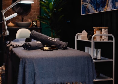 Relaxing spa treatment room at The Spa at Cargo 88, Lusaka, Lusaka Province, ZM, set for therapy.
