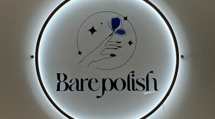 Elegant Barepolish logo with butterfly in Sterling, Virginia, US.
