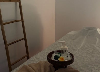Relaxing massage room at ElE Thai Massage, Victoria, Victoria, AU with a tranquil setup and soft lighting.