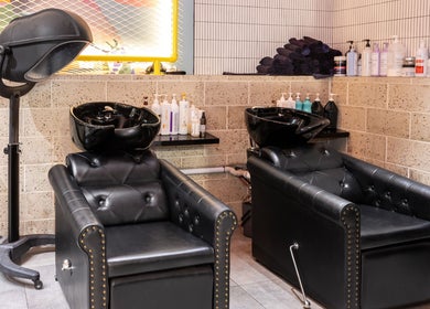 Luxurious shampoo stations at Project Hair Salon, Port Adelaide, South Australia, AU.