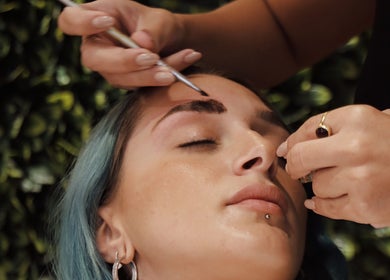 Eyebrow treatment at Antonia Formosa Skin Therapist, St Julian's, MT. Client receives precise shaping.