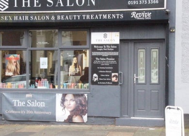Exterior view of The Salon Langley Park, Langley Park, England, GB featuring elegant signage.