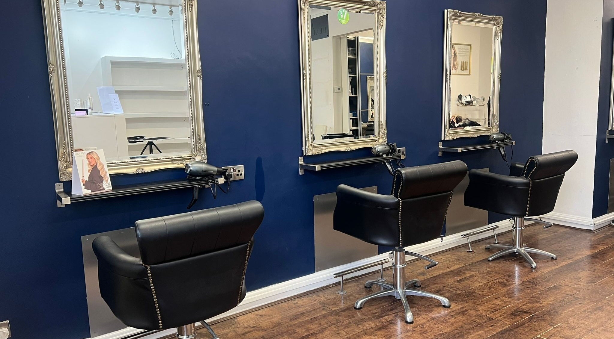 Elegant salon chairs and mirrors at The Salon Langley Park, Langley Park, England, GB.