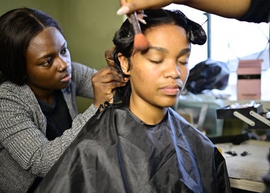 Professional makeup at Esperance Beauty Bar in East London, Eastern Cape, ZA.