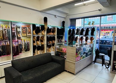Diverse wigs and hair products at LAVISH LOOKS HAIR STUDIO, Cape Town, Western Cape, ZA.
