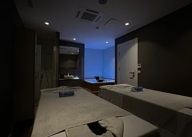 Luxurious spa room at Let's Relax My Spa in İstanbul, İstanbul, TR with massage tables and ambient lighting.