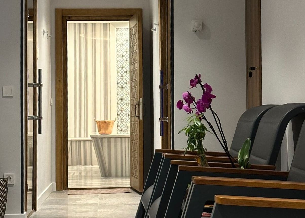 Chic spa setting at Let's Relax My Spa in İstanbul, İstanbul, TR featuring comfortable seating and calming decor.
