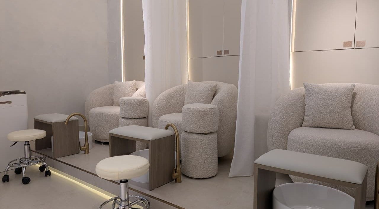 Elegant pedicure chairs at Mystt by Sophia Ladies Salon L.L.C, Dubai, AE offer a luxurious beauty experience.