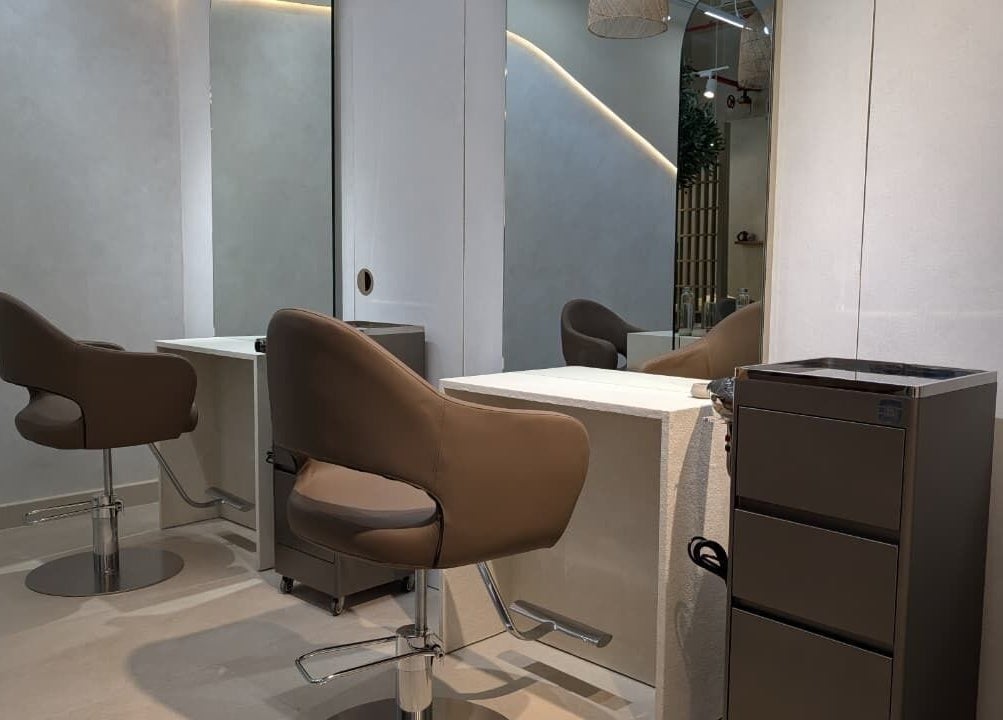 Sophisticated styling chairs at Mystt by Sophia Ladies Salon L.L.C, Dubai, AE, offering a luxurious experience.