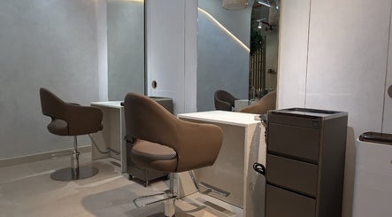 Sophisticated styling chairs at Mystt by Sophia Ladies Salon L.L.C, Dubai, AE, offering a luxurious experience.
