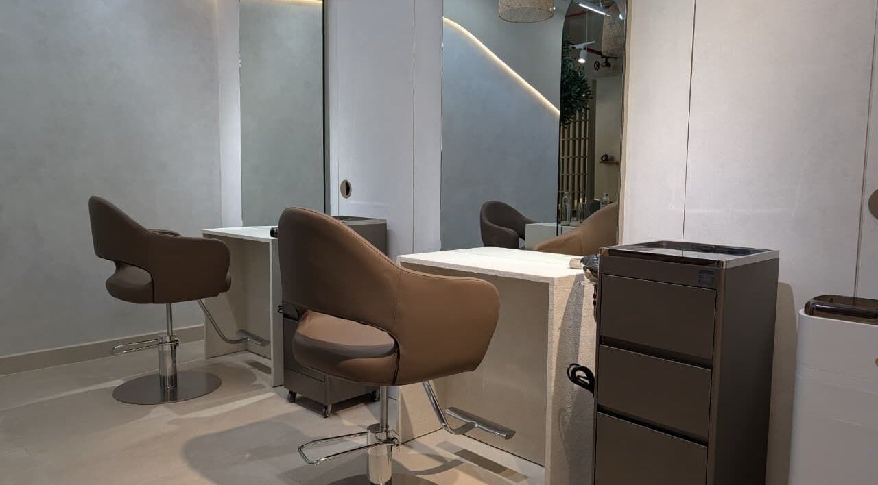 Sophisticated styling chairs at Mystt by Sophia Ladies Salon L.L.C, Dubai, AE, offering a luxurious experience.