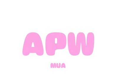 Vibrant pink APW logo for Makeupbyamber in Gateshead, England, GB.