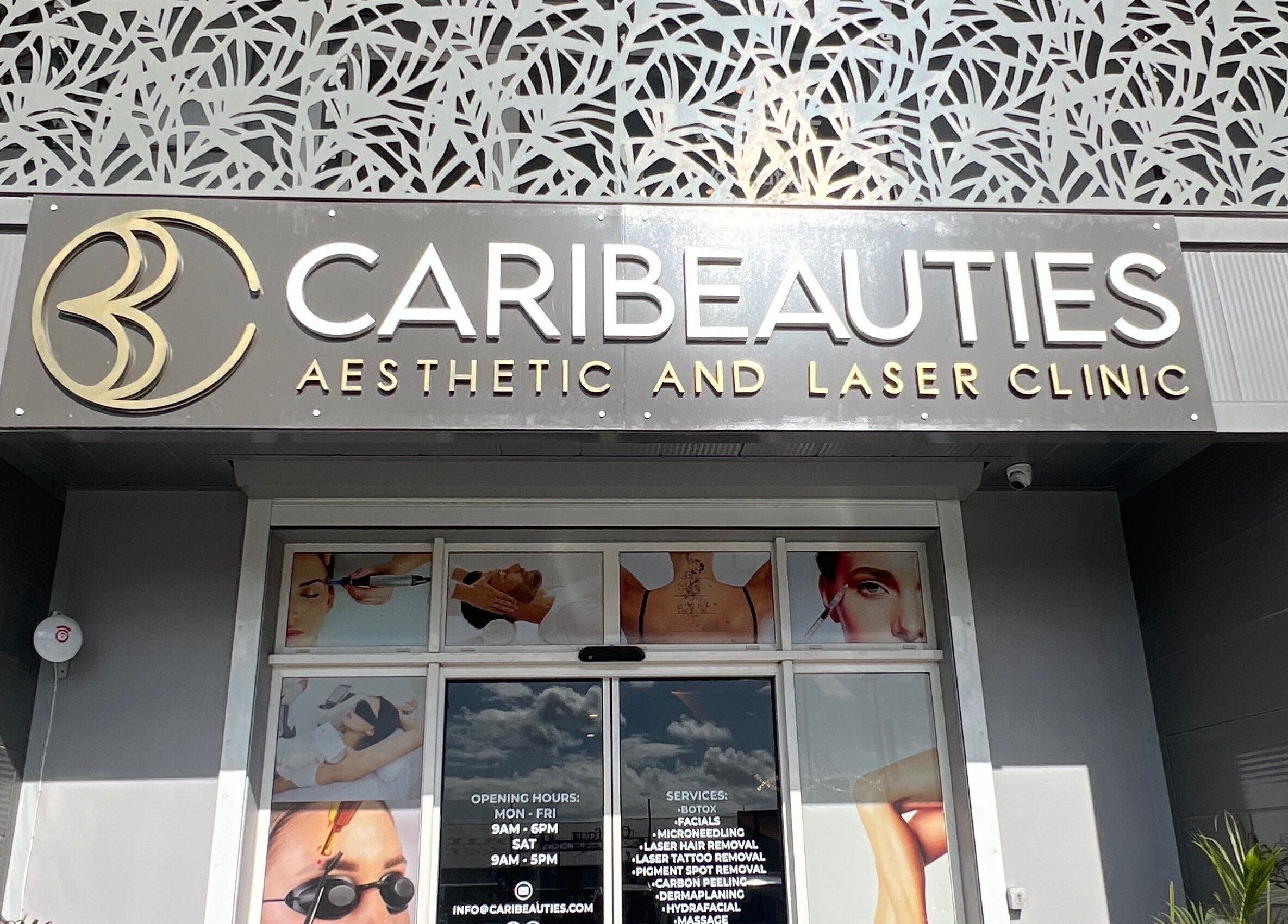 Entrance of Sora beauty clinic at Cole Bay, SX featuring modern design and aesthetic care services.