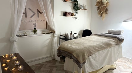 Tranquil spa room at Beauty by Lauren at Hair Aesthetic Club, Dudley, England, GB with elegant decor.