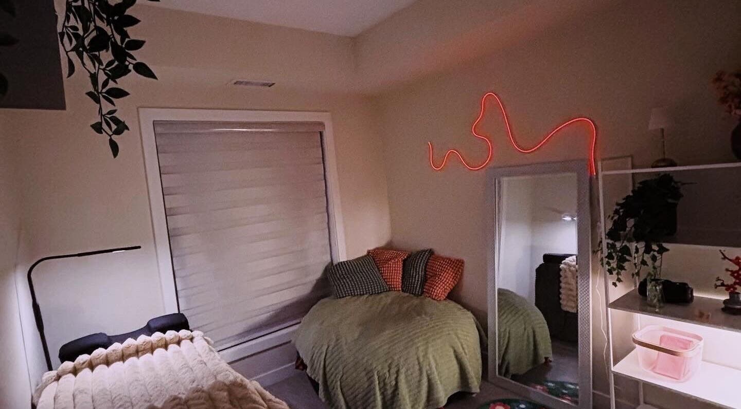 Cozy treatment room at K-DollzxLashes in Winnipeg, Manitoba, CA with soft lighting and inviting decor.