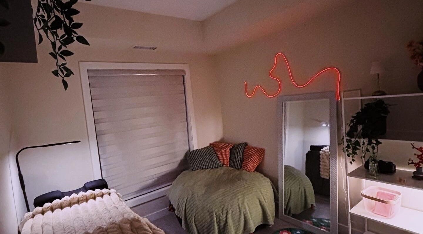 Cozy treatment room at K-DollzxLashes in Winnipeg, Manitoba, CA with soft lighting and inviting decor.